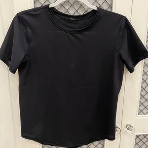 Lululemon High Neck Running and Training t-shirt size 12 black